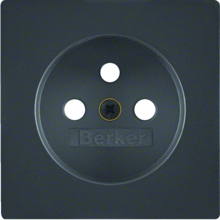 Q.X MODUŁ ANTRACYT AKSAMIT PŁYTKA DO GNIAZD 1X Z/U