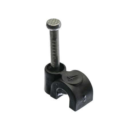 FLOP-4/100 UCHWYT KABLOWY Z GWOŹDZIEM D FI 4 MM CZARNY