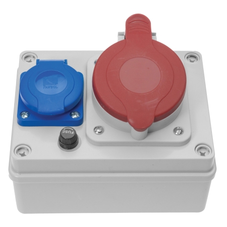 R-BOX 150 ROZDZIELNIA BUDOWLANA NT 1X 250V 1X 32A/5P IP44 SZARY