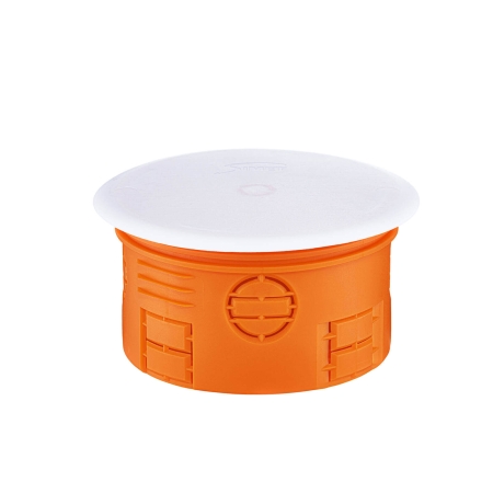 Z 80KF PUSZKA INSTALACYJNA PT 1X FI80 50MM Z DEKLEM POMARAŃCZOWY