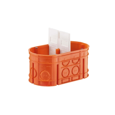 M 2X60F PUSZKA INSTALACYJNA PT 2X FI60 63MM POMARAŃCZOWY MULTIWALL