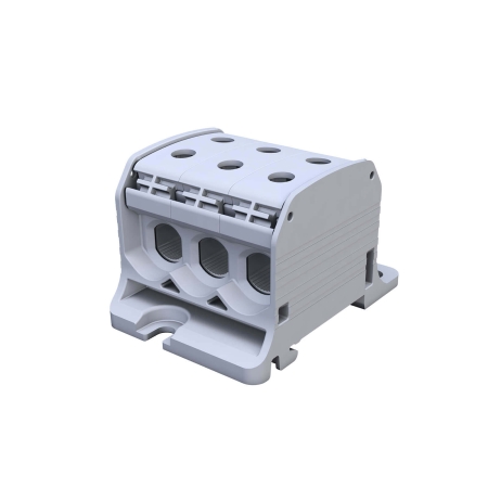 STB  50-3 ZŁĄCZKA SZYNOWA GWINTOWA 3X 6-50MM2 / 4-35MM2 AL/CU 87360 SIMBLOCK SZARY