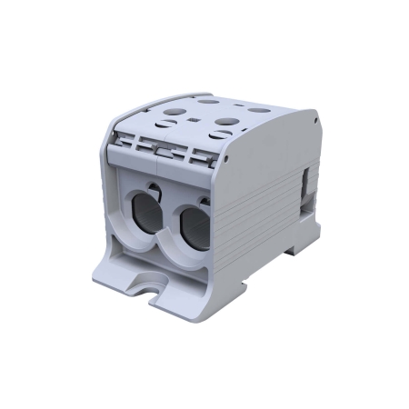 STB  95-2 ZŁĄCZKA SZYNOWA GWINTOWA 2X 16-95MM2 / 10-70MM2 AL/CU 87520 SIMBLOCK SZARY