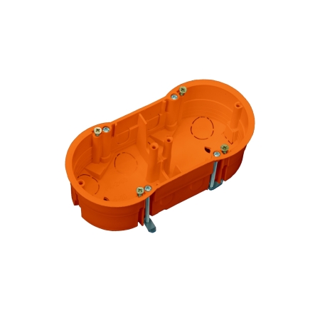 PK 60 PUSZKA INSTALACYJNA PT 2X FI60 GIPS Z WKRĘTAMI POMARAŃCZOWY