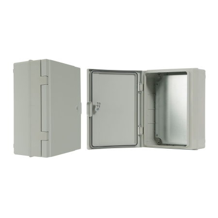 C.1601 OBUDOWA PLASTIKOWA NT 355X265X152 IP65 IK10 DRZWI PEŁNE Z PŁYTĄ SZARY