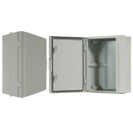 C.1602 OBUDOWA PLASTIKOWA NT 410X310X170 IP65 DRZWI PEŁNE Z PŁYTĄ SZARY